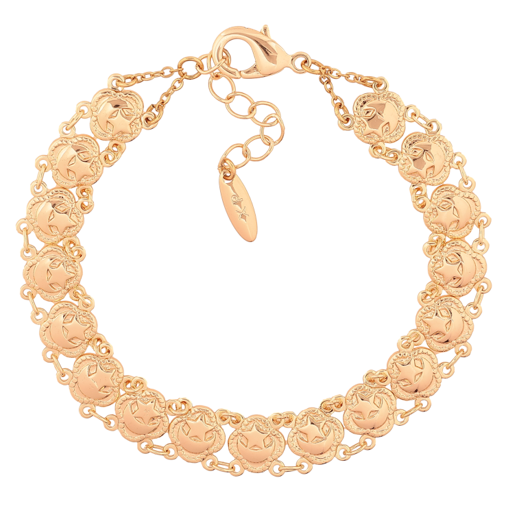 Браслет Xuping M&L колір 18К "Декоративний візерунок" довжина з дод. ланцюжком 21-24.5см х 10мм фото №14