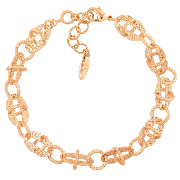 Браслет Xuping M&L колір 18К "Ланцюжок Фантазійний" довжина з доп. ланцюжком 21-24см х 9мм фото №12