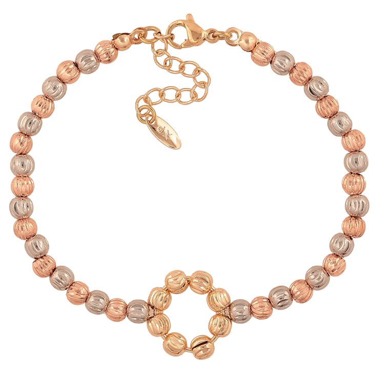 Браслет Xuping M&L колір 18К+РО+Родій "Візерунок з намистин" довжина з дод. ланцюжком 16.5-20см х 4-15мм фото №6