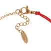 Браслет Xuping ТТМ Stainless Steel колір 14К "Ланцюжок з червоним шнуром і вставкою" довжина з дод. ланцюжком 17.5-20.5см х 1.5-2мм фото №2