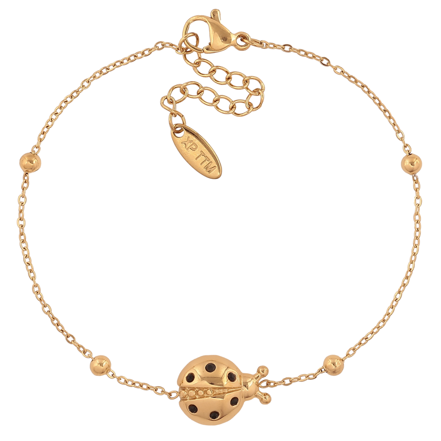 Браслет Xuping ТТМ Stainless Steel колір 14К "Ланцюжок з сонечком" довжина з доп. ланцюжком 17.5-21см х 1-8мм фото №1