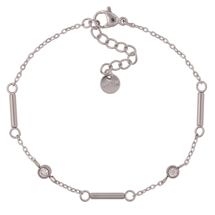 Браслет Xuping ТТМ Stainless Steel колір Родій "Ланцюжок з декоративними вставками та кристалами" довжина з дод. ланцюжком 17.5-20.5см х 1.5-4мм фото №24 Браслет Xuping ТТМ Stainless Steel колір Родій "Ланцюжок з декоративними вставками та кристалами" довжина з дод. ланцюжком 17.5-20.5см х 1.5-4мм фото №24