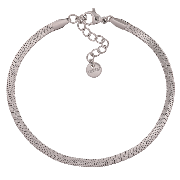 Браслет Xuping ТТМ Stainless Steel колір Родій "Ланцюжок Снейк" довжина з дод. ланцюжком 18.5-21.5см х 3мм фото №6 Браслет Xuping ТТМ Stainless Steel колір Родій "Ланцюжок Снейк" довжина з дод. ланцюжком 18.5-21.5см х 3мм фото №6