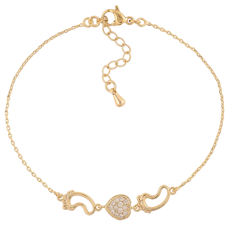 Браслет Xuping цвет Позолота 14K "Цепочка с декоративной вставкой" размер с доп. цепочкой 18-21.5см х 1мм фото №9