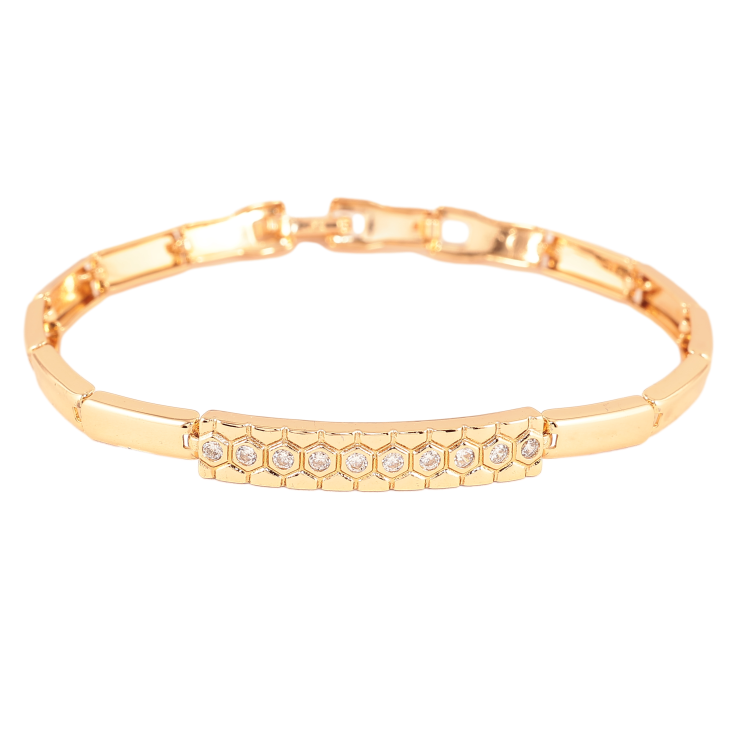 Браслет Xuping колір Позолота 18К "Візерунок з кристалами" розмір 18.5см х 4-6мм фото №21