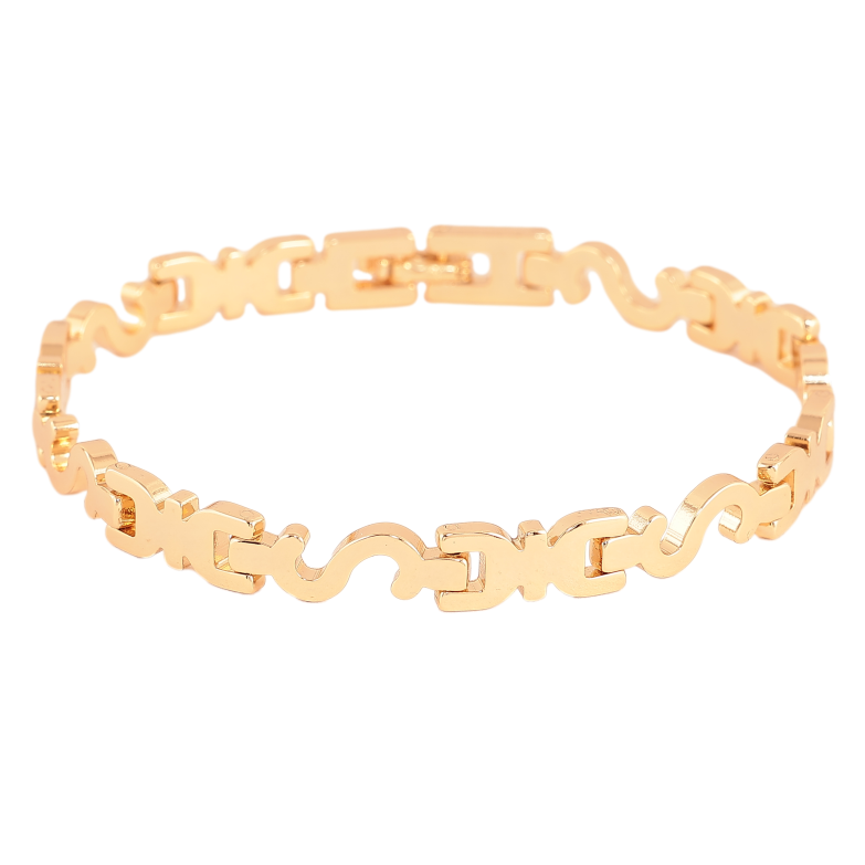 Браслет Xuping колір Позолота 18K "Декоративний візерунок" розмір 20см х 6-7мм фото №1