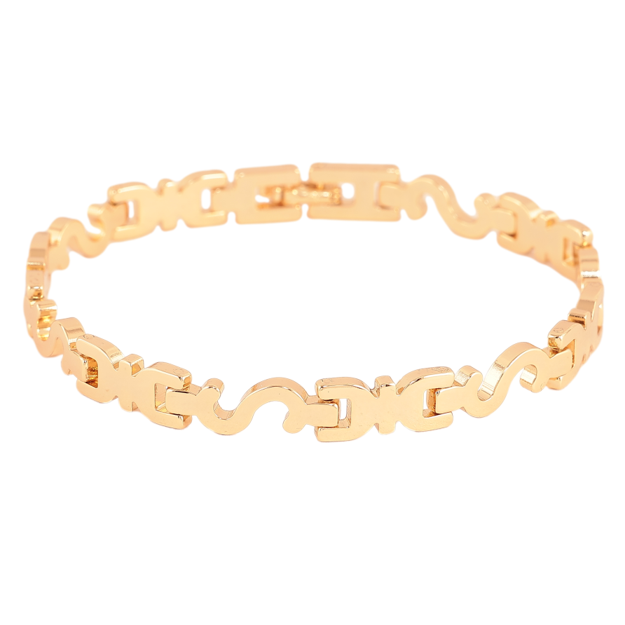 Браслет Xuping колір Позолота 18K "Декоративний візерунок" розмір 20см х 6-7мм фото №1