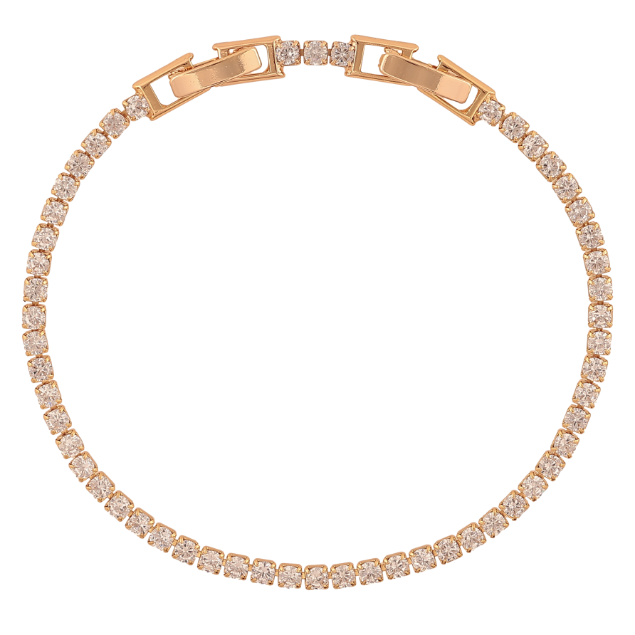 Браслет Xuping колір Позолота 18K "Діріжка кристалів" розмір з дод. замком 17,19см х 3мм фото №1 Браслет Xuping колір Позолота 18K "Діріжка кристалів" розмір з дод. замком 17,19см х 3мм фото №1