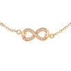 Браслет Xuping колір Позолота 18K "Ланцюжок із вставкою знак нескінченності" розмір з дод. ланцюжком 18.5-22см х 1.5-8мм фото №2