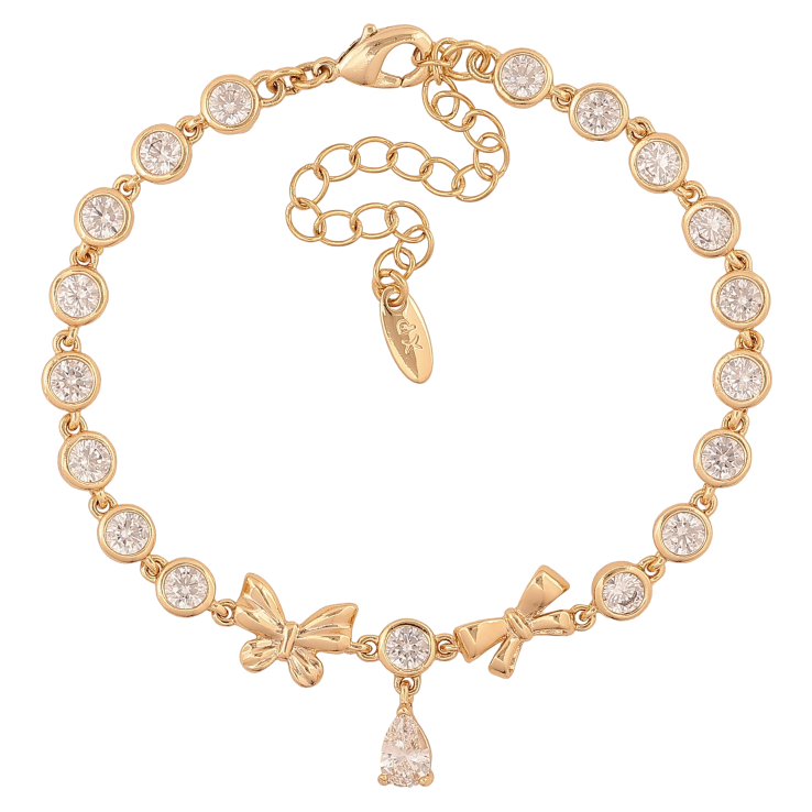Браслет Xuping колір Позолота 14K "Кристальна доріжка з бантами" розмір з дод. ланцюжком 16-21.5см х 4-8мм фото №14 Браслет Xuping колір Позолота 14K "Кристальна доріжка з бантами" розмір з дод. ланцюжком 16-21.5см х 4-8мм фото №14