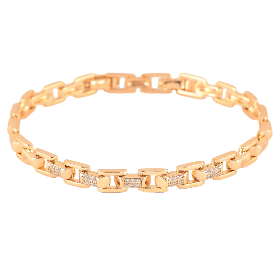 Браслет Xuping цвет Позолота 18К "Узор с кристаллами" размер с доп. замком 17,19см х 3-5мм фото №1 Браслет Xuping цвет Позолота 18К "Узор с кристаллами" размер с доп. замком 17,19см х 3-5мм фото №1