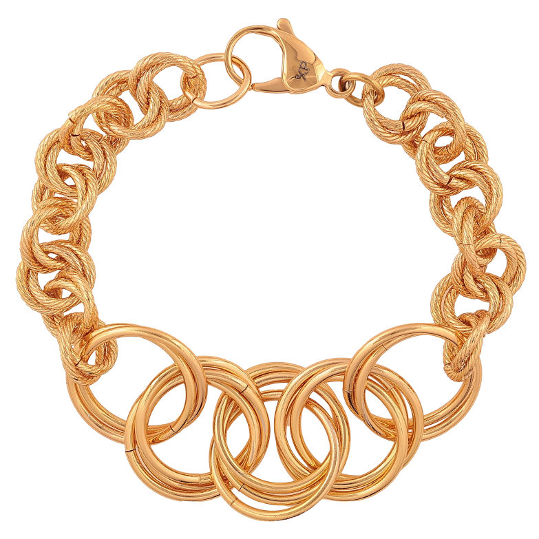 Браслет Xuping цвет Позолота 18K "Цепочка Фантазийная" размер 21см х 11-19мм фото №1