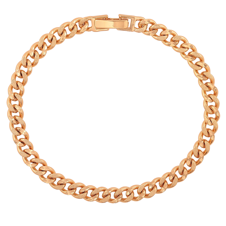 Браслет Xuping цвет Позолота 18K "Цепочка Панцирная с шагренью" размер 18см х 5мм фото №23