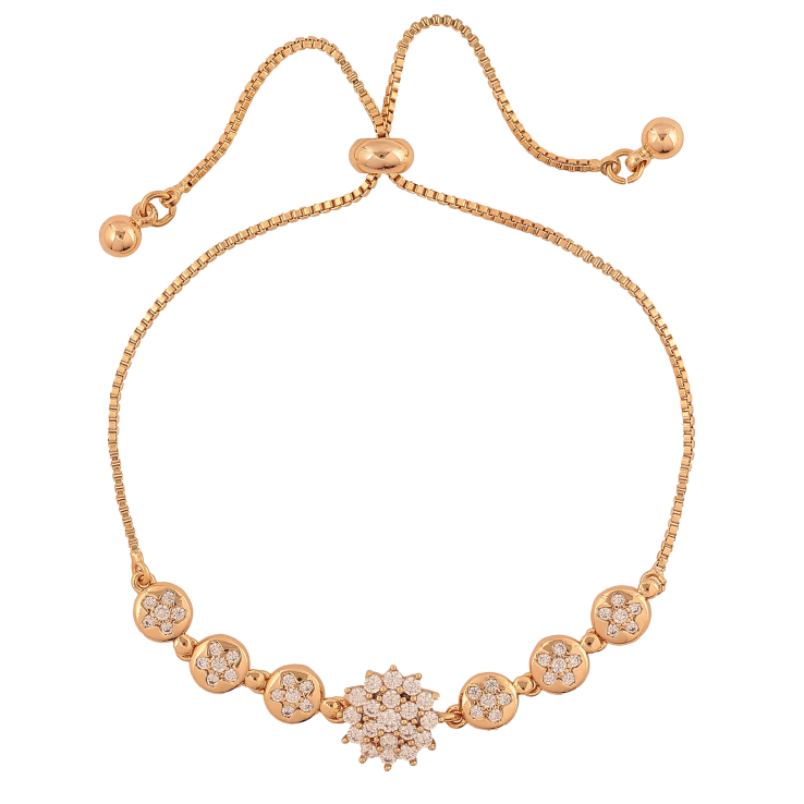 Браслет Xuping колір Позолота 18K "Ланцюжок з декоративною вставкою" на затяжці розмір 10-23см х 1-10мм фото №17