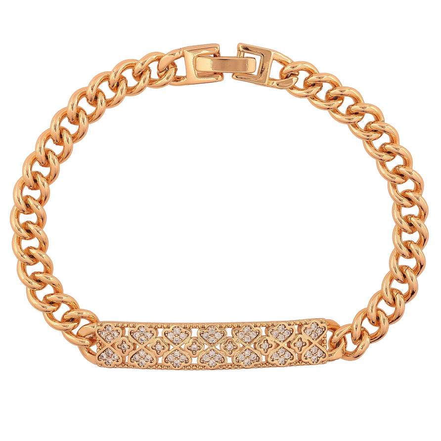 Браслет Xuping колір Позолота 18K "Ланцюжок з декоративною вставкою" розмір 19см х 6-8мм фото №1 Браслет Xuping колір Позолота 18K "Ланцюжок з декоративною вставкою" розмір 19см х 6-8мм фото №1