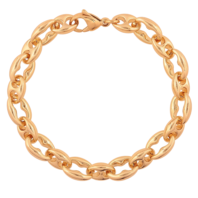 Браслет Xuping колір Позолота 18K "Ланцюжок Фантазійний" розмір 19.5см х 7-9мм фото №1