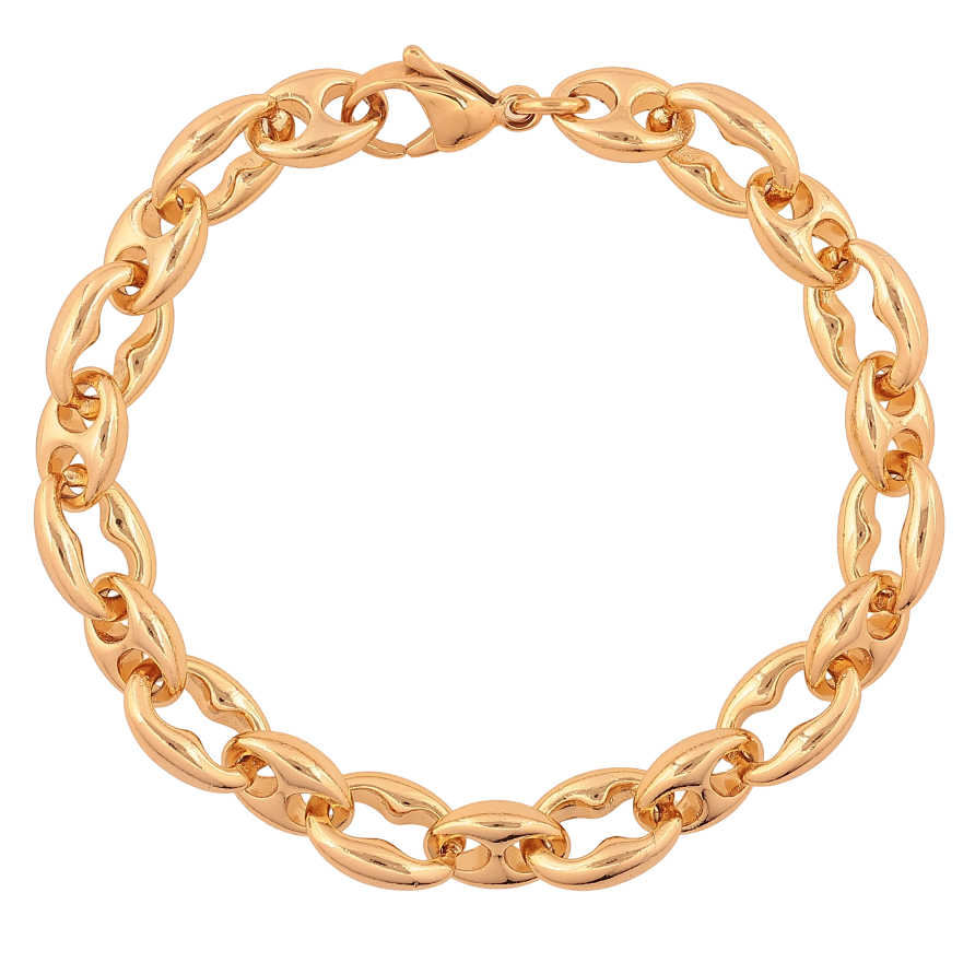 Браслет Xuping колір Позолота 18K "Ланцюжок Фантазійний" розмір 19.5см х 7-9мм фото №1