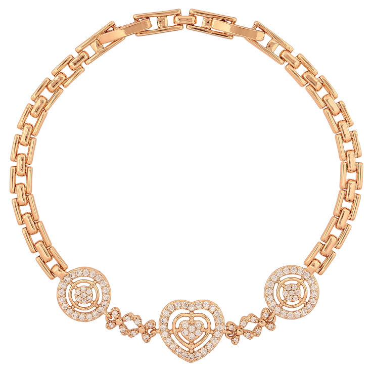 Браслет Xuping колір Позолота 18К "Візерунок з кристалами" розмір з дод. замком 17.5,19.5см х 4-12мм фото №18