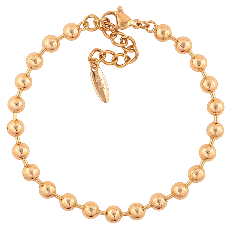 Браслет Xuping колір Позолота 18K "Ланцюжок Перлина" розмір з дод. ланцюжком 18-21см х 1-5мм фото №1