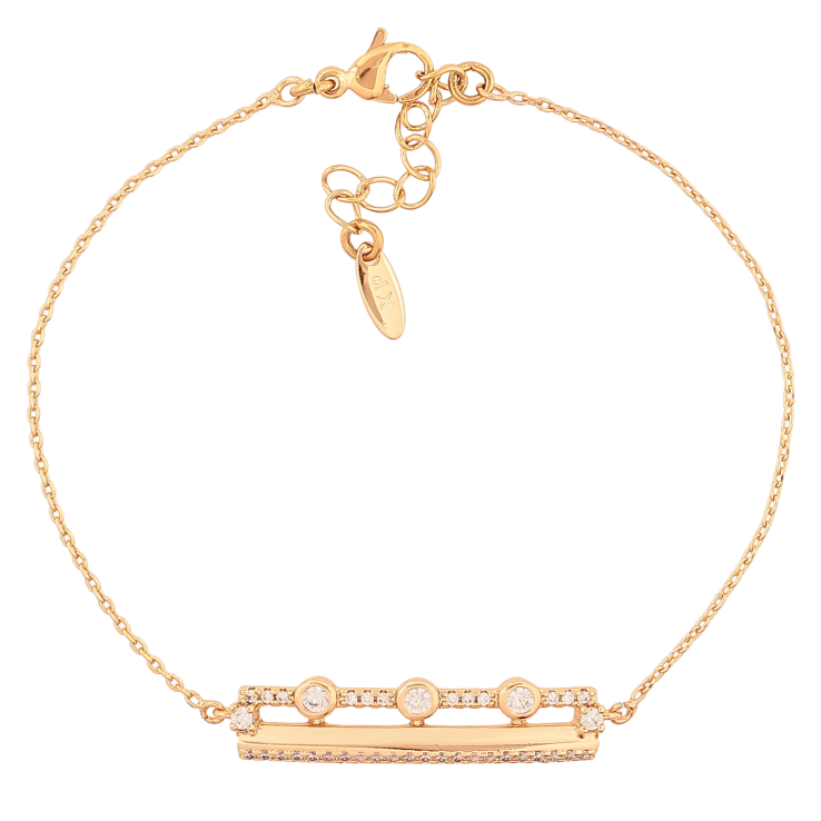 Браслет Xuping колір Позолота 18K "Ланцюжок із вставкою" розмір з дод. ланцюжком 17-20см х 1-7мм фото №17