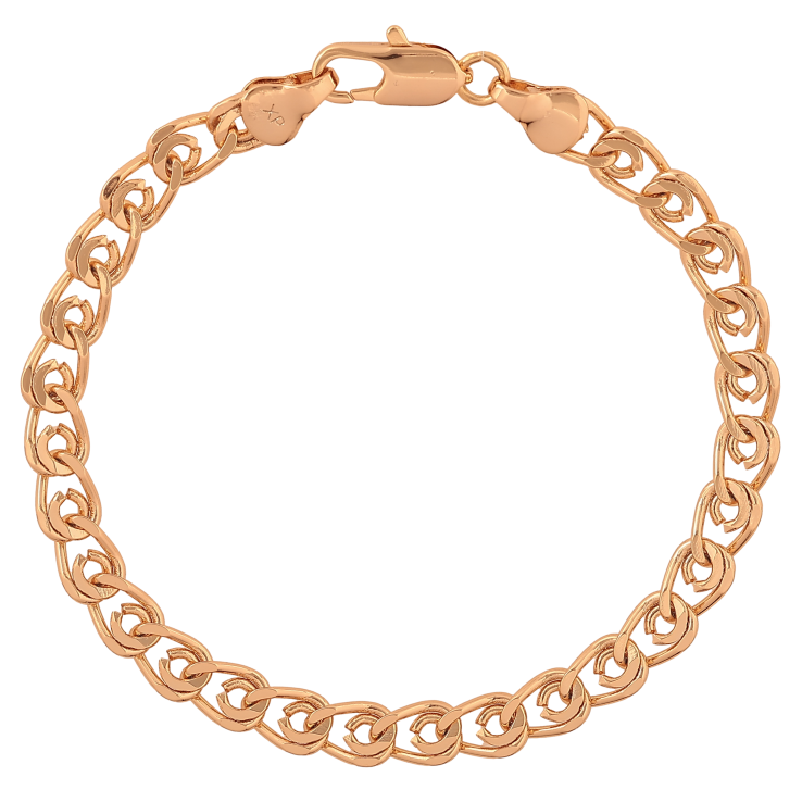 Браслет Xuping цвет Позолота 18K "Цепочка Лав" размер 19см х 6мм фото №9 Браслет Xuping цвет Позолота 18K "Цепочка Лав" размер 19см х 6мм фото №9