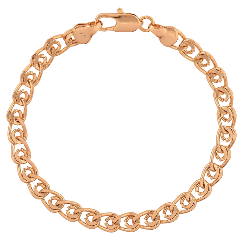 Браслет Xuping колір Позолота 18K "Ланцюжок Лав" розмір 19см х 6мм фото №1