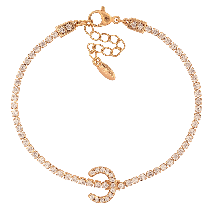 Браслет Xuping колір Позолота 18K "Доріжка кристалів із вставкою" розмір з дод. ланцюжком 17.5-21см х 2-12мм фото №16