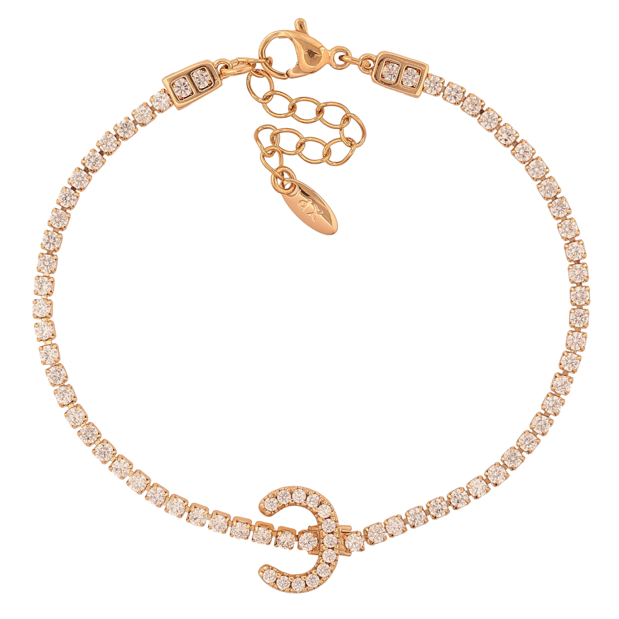 Браслет Xuping цвет Позолота 18K "Дорожка кристаллов с вставкой" размер с доп. цепочкой 17.5-21см х 2-12мм фото №1