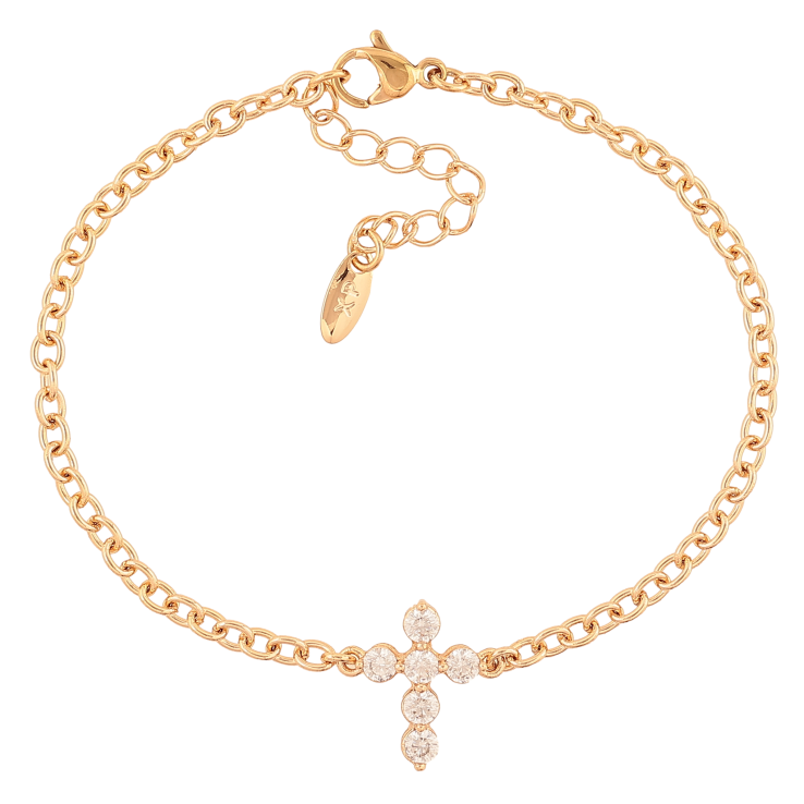 Браслет Xuping колір Позолота 18K "Ланцюжок з кристальним хрестиком" розмір з доп. ланцюжком 17-20см х 3-13мм фото №12