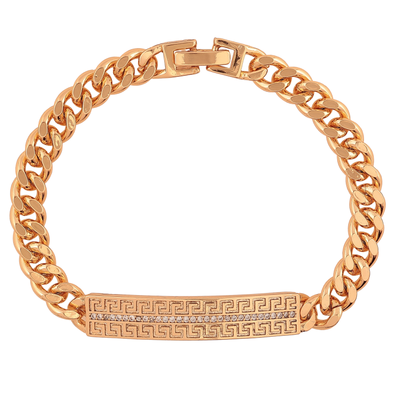 Браслет Xuping колір Позолота 18K "Ланцюжок з декоративною вставкою" розмір 18.5см х 7мм фото №1 Браслет Xuping колір Позолота 18K "Ланцюжок з декоративною вставкою" розмір 18.5см х 7мм фото №1