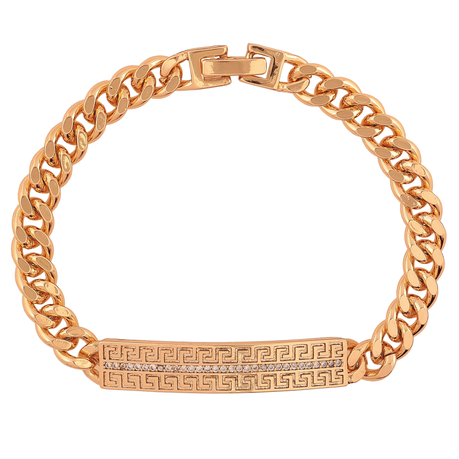 Браслет Xuping колір Позолота 18K "Ланцюжок з декоративною вставкою" розмір 18.5см х 7мм фото №1 Браслет Xuping колір Позолота 18K "Ланцюжок з декоративною вставкою" розмір 18.5см х 7мм фото №1