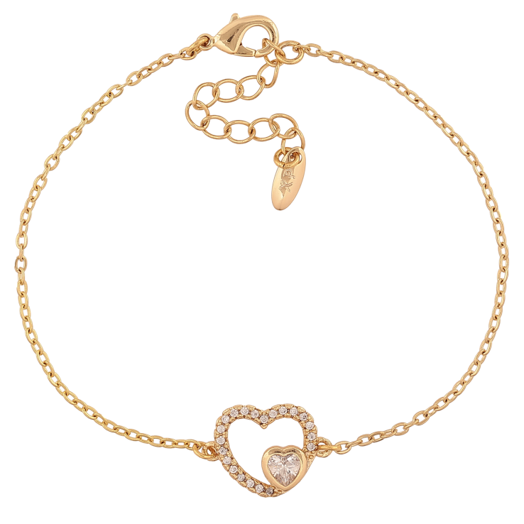 Браслет Xuping колір Позолота 14K "Ланцюжок з вставкою серце" розмір з доп. ланцюжком 17.5-21см х 1.5-12мм фото №18 Браслет Xuping колір Позолота 14K "Ланцюжок з вставкою серце" розмір з доп. ланцюжком 17.5-21см х 1.5-12мм фото №18
