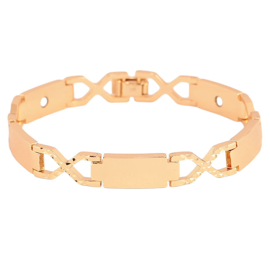 Браслет Xuping колір Позолота 18К "Декоративний візерунок" розмір 19.5см х 8мм фото №1