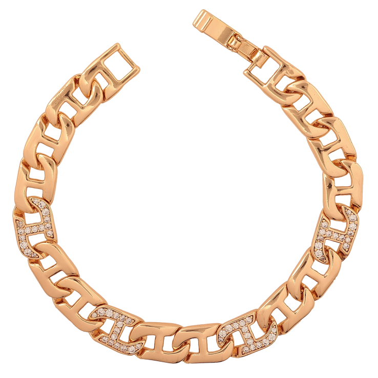 Браслет Xuping колір Позолота 18K "Ланцюжок з кристалами" розмір 17.5см х 8мм фото №23 Браслет Xuping колір Позолота 18K "Ланцюжок з кристалами" розмір 17.5см х 8мм фото №23