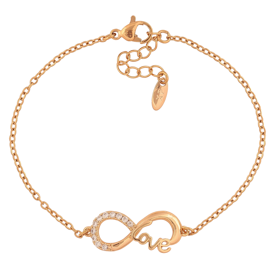 Браслет Xuping колір Позолота 18K "Ланцюжок з нескінченністю" розмір з дод. ланцюжком 17-20см х 1.5-11мм фото №1