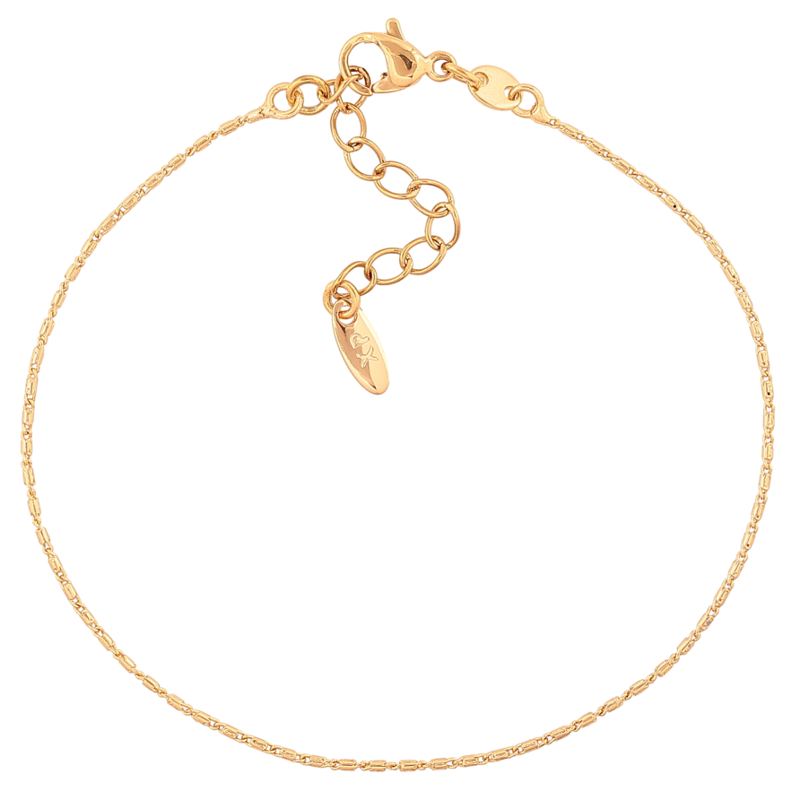 Браслет Xuping цвет Позолота 18K "Цепочка" размер с доп. цепочкой 17.5-20.5см х 1мм фото №1