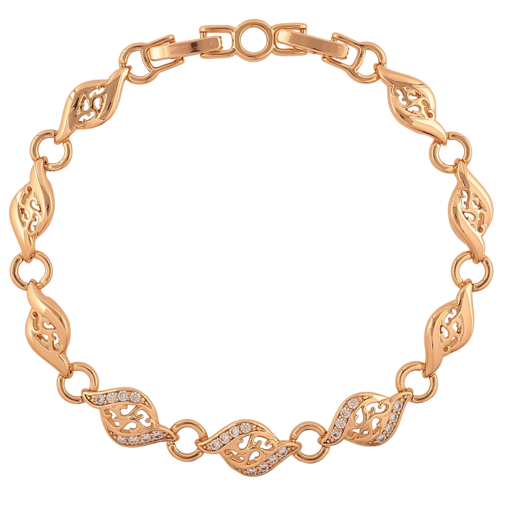 Браслет Xuping колір Позолота 18K "Візерунок з кристалами" розмір з дод. замком 17,19см х 6-8мм фото №18