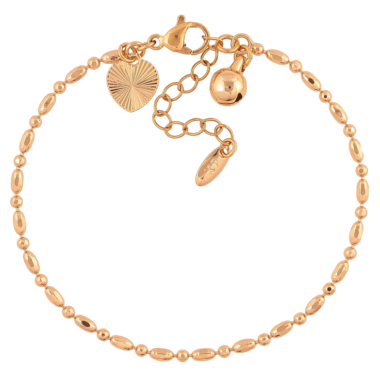 Браслет Xuping цвет Позолота 18K "Цепочка Перлина" размер с доп. цепочкой 17-20.5см х 2мм фото №1