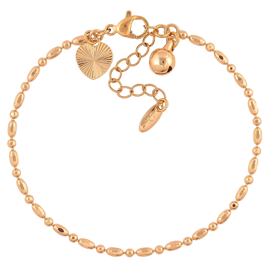 Браслет Xuping цвет Позолота 18K "Цепочка Перлина" размер с доп. цепочкой 17-20.5см х 2мм фото №1