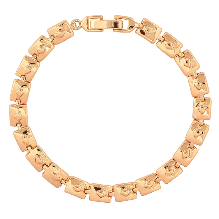 Браслет Xuping колір Позолота 18K "Декоративний візерунок" розмір 18см х 6мм фото №4