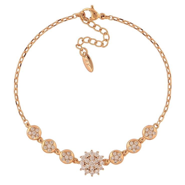 Браслет Xuping колір Позолота 18K "Ланцюжок з кристальною вставкою" розмір з дод. ланцюжком 17.5-21см х 2-10мм фото №20