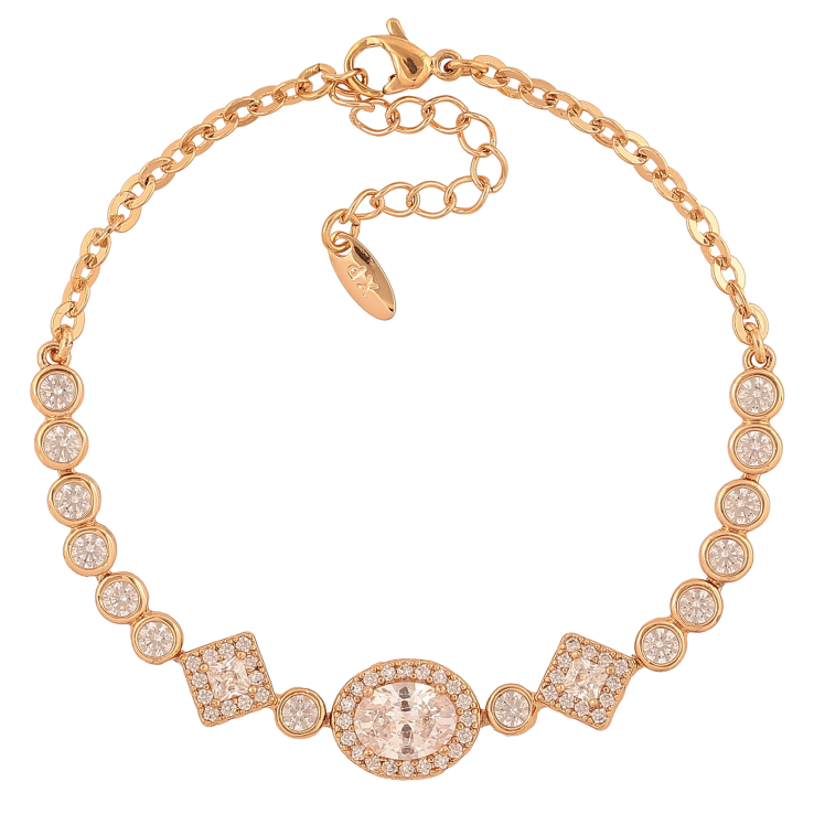 Браслет Xuping колір Позолота 18K "Візерунок з кристалами" розмір з дод. ланцюжком 17-20см х 3-10мм фото №14