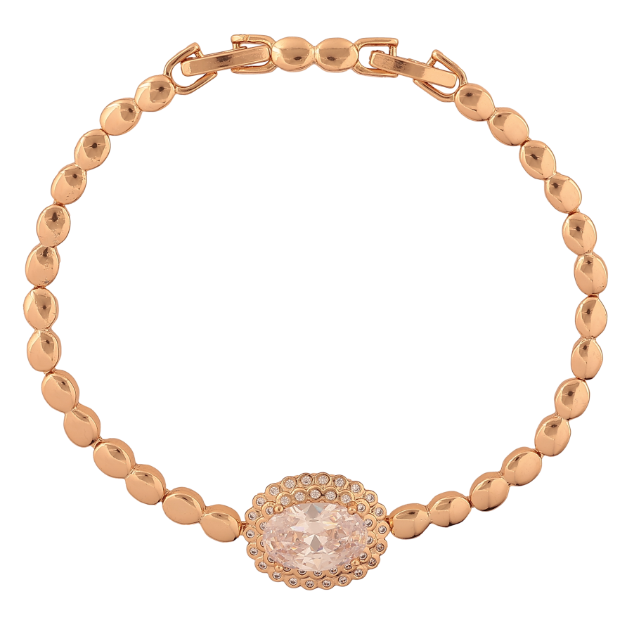 Браслет Xuping колір Позолота 18K "Візерунок з кристалами" розмір з дод. замком 17,19см х 4-14мм фото №1