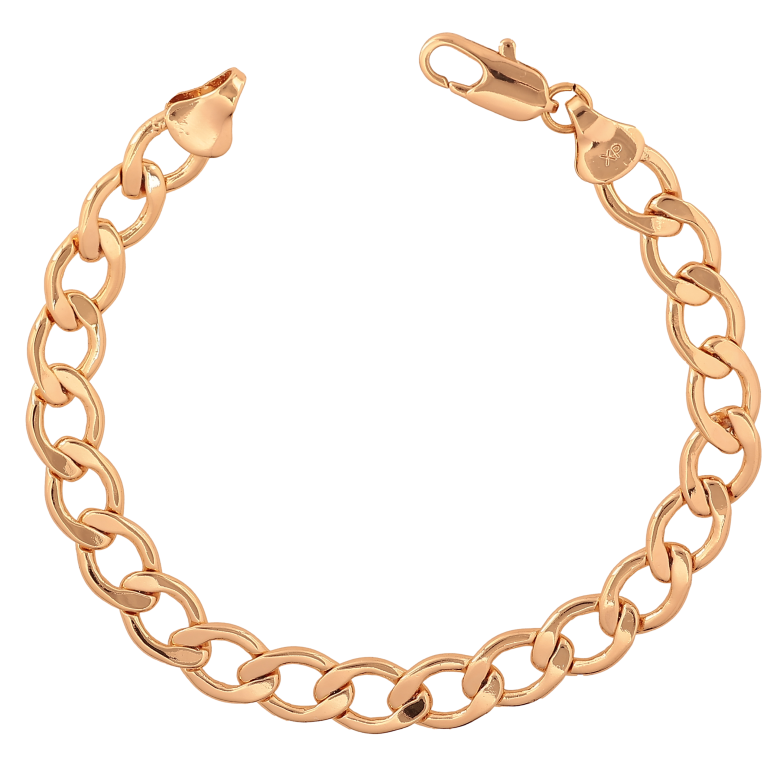 Браслет Xuping цвет Позолота 18K "Цепочка Панцирная" размер 19см х 8мм фото №1