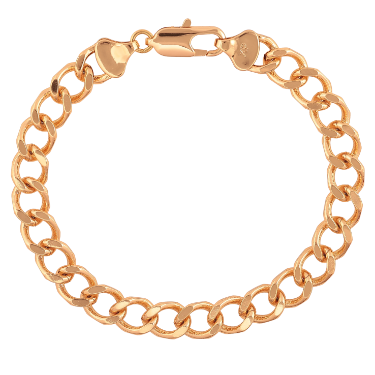 Браслет Xuping колір Позолота 18K "Ланцюжок Панцирний" розмір 20.5см х 8мм фото №5