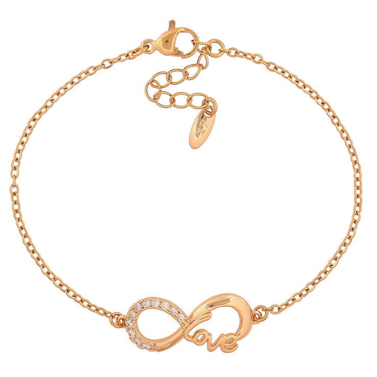 Браслет Xuping колір Позолота 18K "Ланцюжок із вставкою нескінченність" розмір з дод. ланцюжком 17-20см х 1.5-11мм фото №25