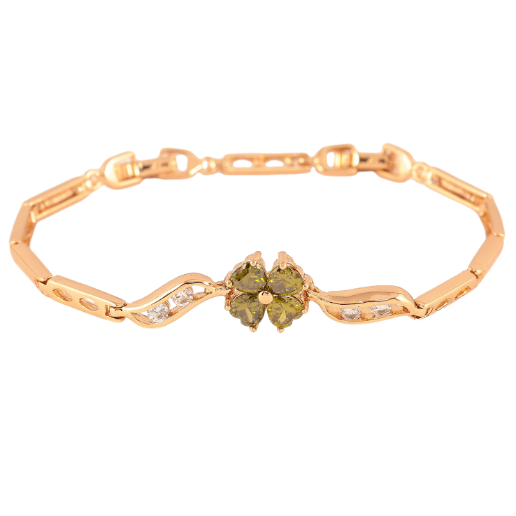 Браслет Xuping колір Позолота 18К "Оливкова кристальна квіточка" розмір з дод. замком 17,20.5см х 3-11мм фото №21