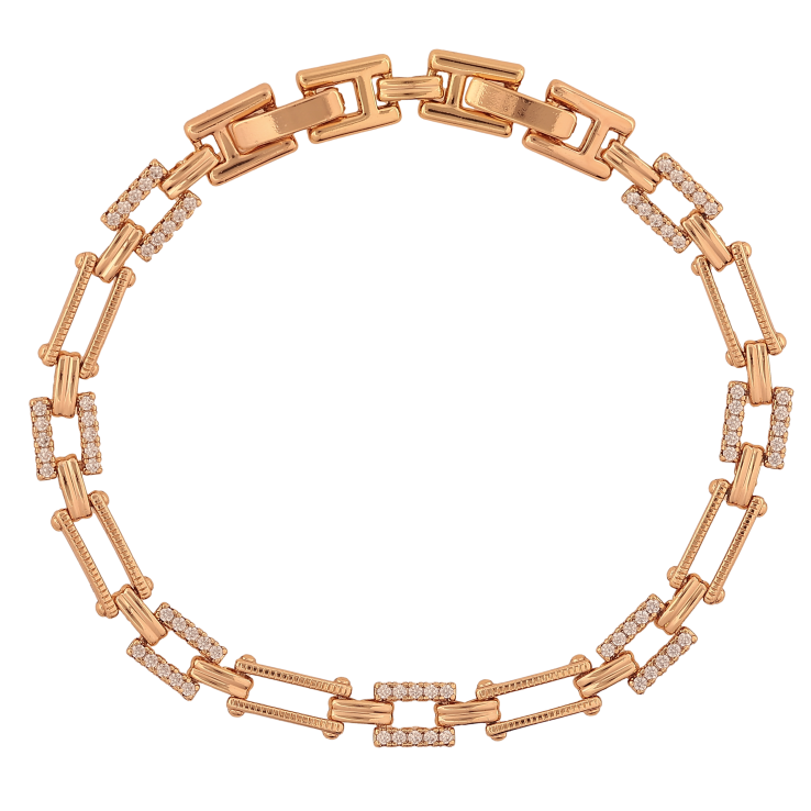 Браслет Xuping колір Позолота 18K "Візерунок з кристалами" розмір з дод. замком 17.5, 19.5см х 2-6мм фото №20