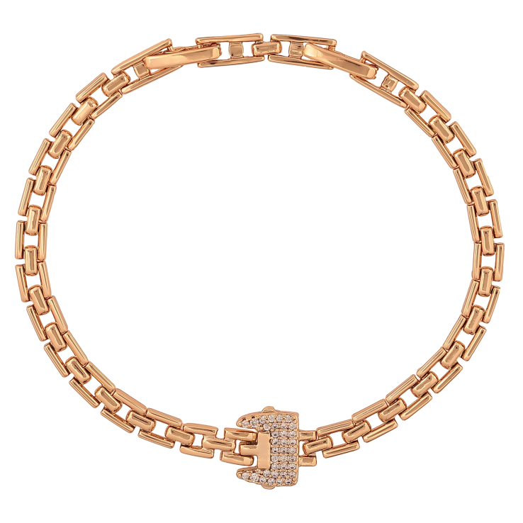 Браслет Xuping колір Позолота 18K "Візерунок ремінець з кристалами" розмір з дод. замком 17,19см х 4-11мм фото №15