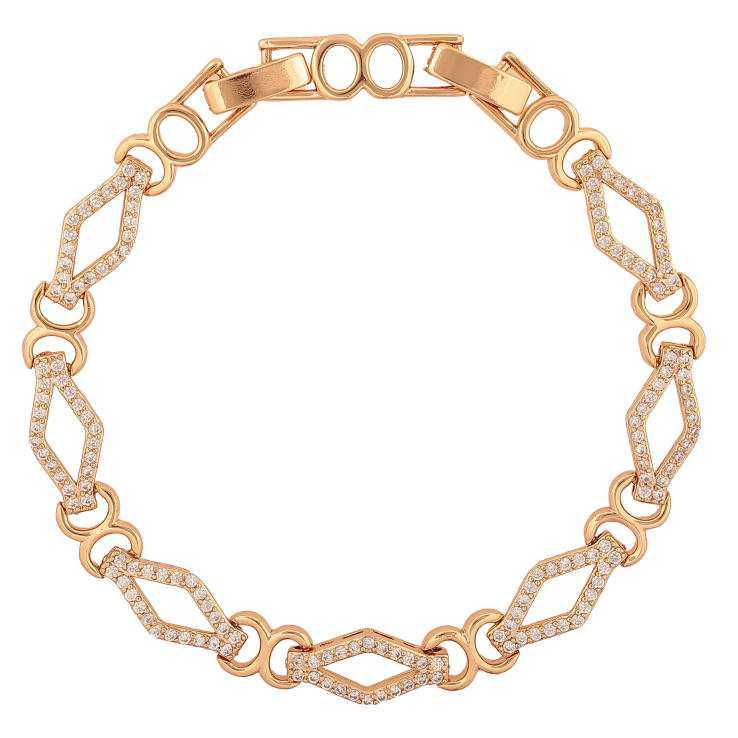 Браслет Xuping колір Позолота 18K "Візерунок з кристалами" розмір з дод. замком 17,19см х 6-7мм фото №24